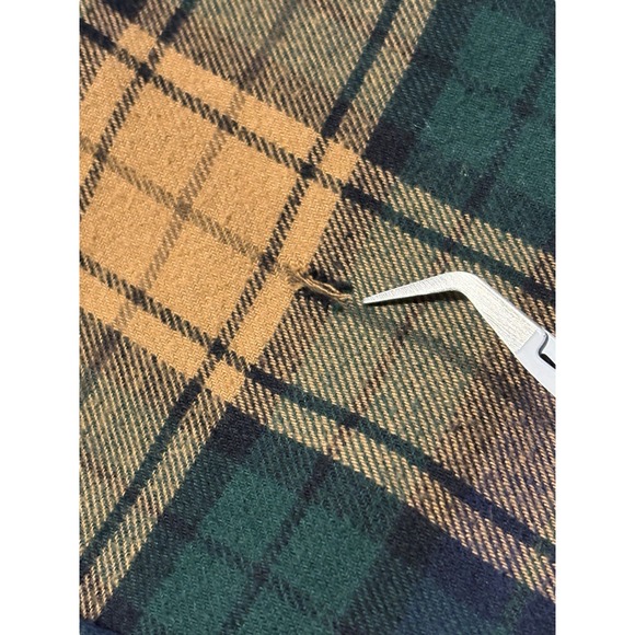 Eddie Bauer Men's Bristol Flannel Long Sleeve - Brown Green Plaid - Outdoors XL - Picture 9 of 10